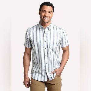 Kuhl The Bohemian short-sleeve striped cotton-blend shirt